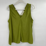 women Hiatus NWT V Neck Tank Green Top XL