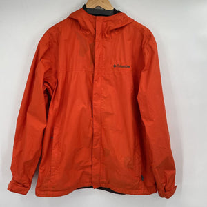 men Columbia Rain Coat Orange Jacket L