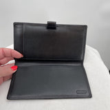 women Coach Checkbook Holder Black Purse