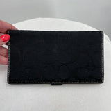 women Coach Checkbook Holder Black Purse