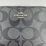 women Coach Restored Small Zip Around Wallet Black Purse