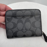 women Coach Restored Small Zip Around Wallet Black Purse