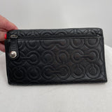 women Coach Quilted Monogram Wallet Black Purse