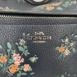 women Coach Prairie Satchel Rose Bouquet Print Navy Purse