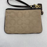 women Coach Signature Monogram Canvas Shoulder Bag with Wallet and Coin Purse Brown Purse