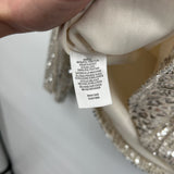 women Halogen NWT Sequined Top Ivory and Silver Top XL