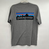 men Patagonia Logo Tee Gray Knit Top S