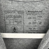 men Patagonia Logo Tee Gray Knit Top S