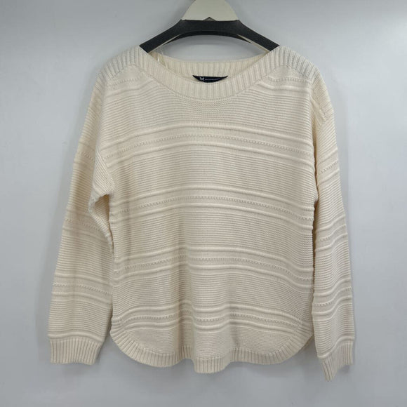 women Crew Clothing Company Ribbed Boat Neck Cream Sweater 16