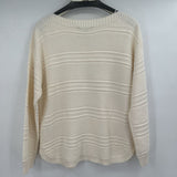 women Crew Clothing Company Ribbed Boat Neck Cream Sweater 16