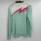 women Sugarhill NWT Astrid Flash Mint Green Pink Off-White Sweater 10