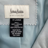 women Neiman Marcus Leather Light Blue Jacket XL