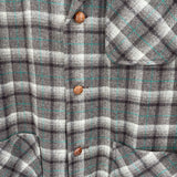 men Pendleton Vintage Wool Plaid Shacket Brown Green Jacket L