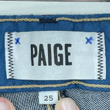 women Paige Dark Wash Flare Blue Jeans 25/0