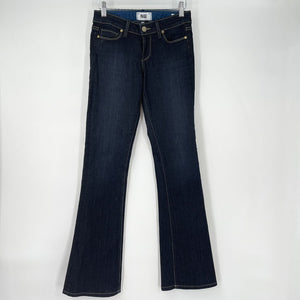 women Paige Dark Wash Flare Blue Jeans 25/0