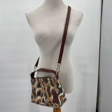 women Vince Camuto Snakeskin Top Handle Corin Crossbody Brown Purse