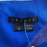 women Theory Theory Cobalt Blue Sheer Cotton Regan Blouse Small blue Top s