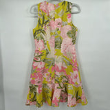 Women's Natori Floral Spring Yellow Day Dress 4