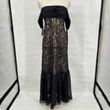 New With Tags Rachel Zoe Arlene Lace Silk Black and Tan Dress Size 8